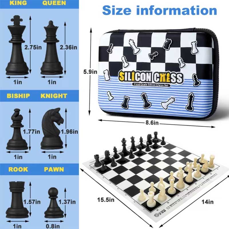 Σιλικόνη σκακιού Εκπαιδευτικά παιχνίδια Παιχνίδι Σιλικόνη Σκάφη Σκάκι και κομμάτια σετ σετ